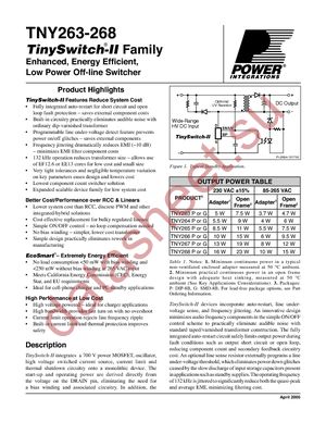 TNY265PN datasheet  